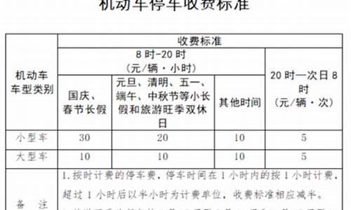 景区观光车收费标准表_景区观光车收费标准表格